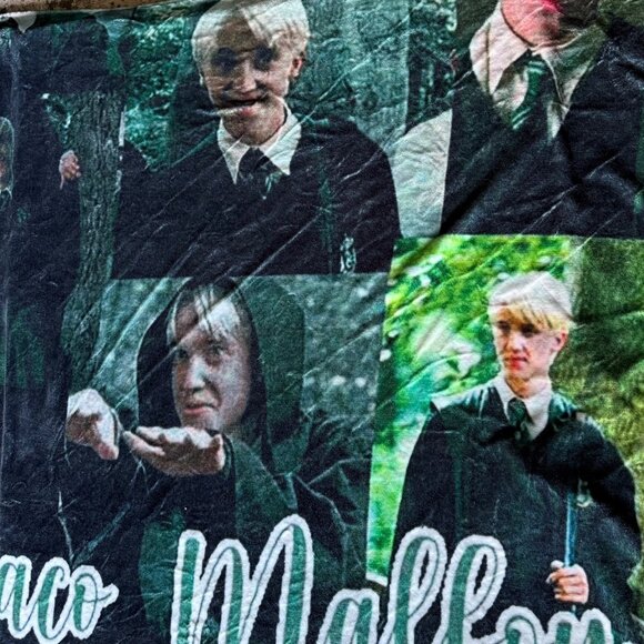 Draco Malfoy Collage Blanket Soft Fleece Throw Slytherin Harry Potter Fan Gift - Picture 6 of 11